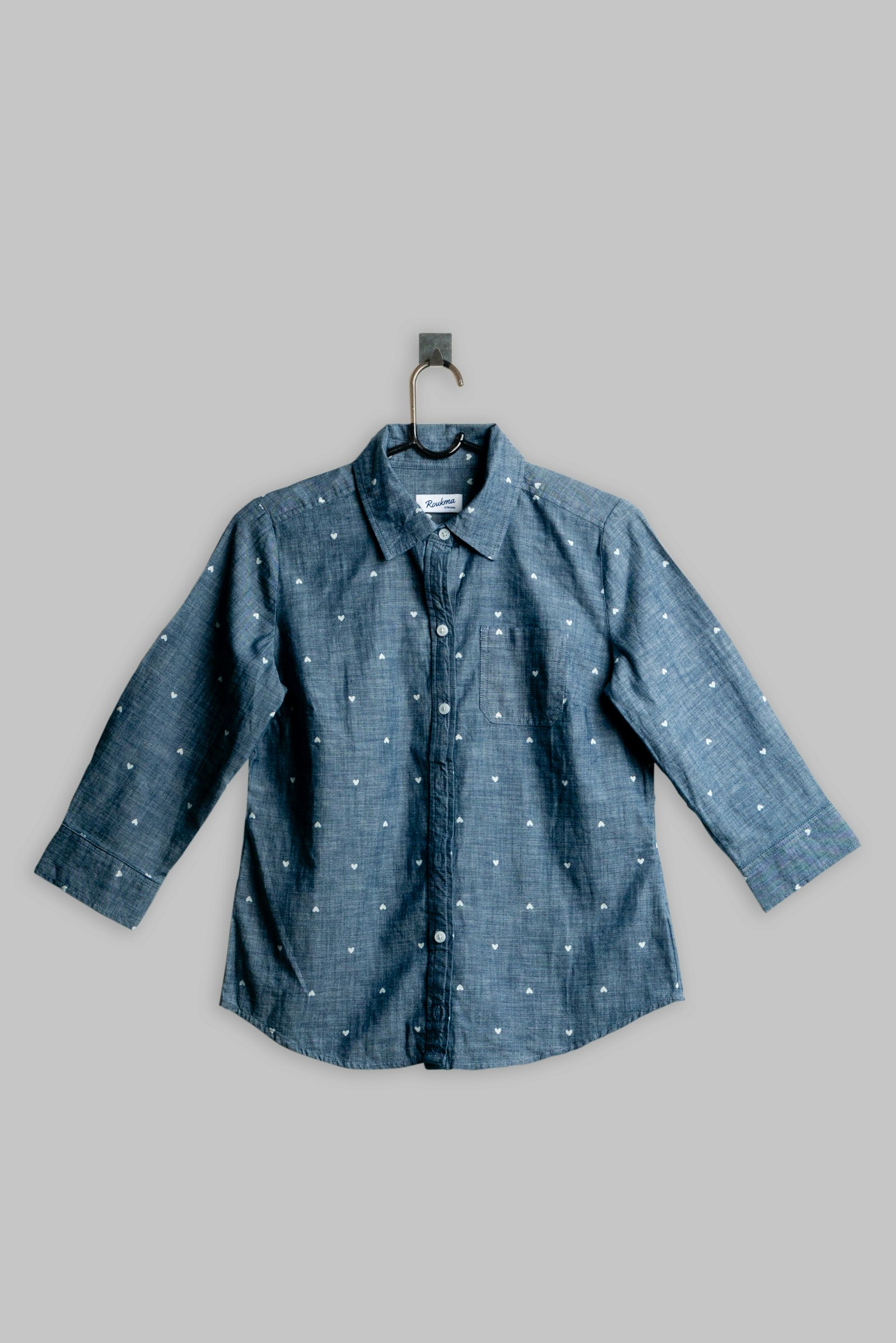 Crisp white oxford cotton shirt