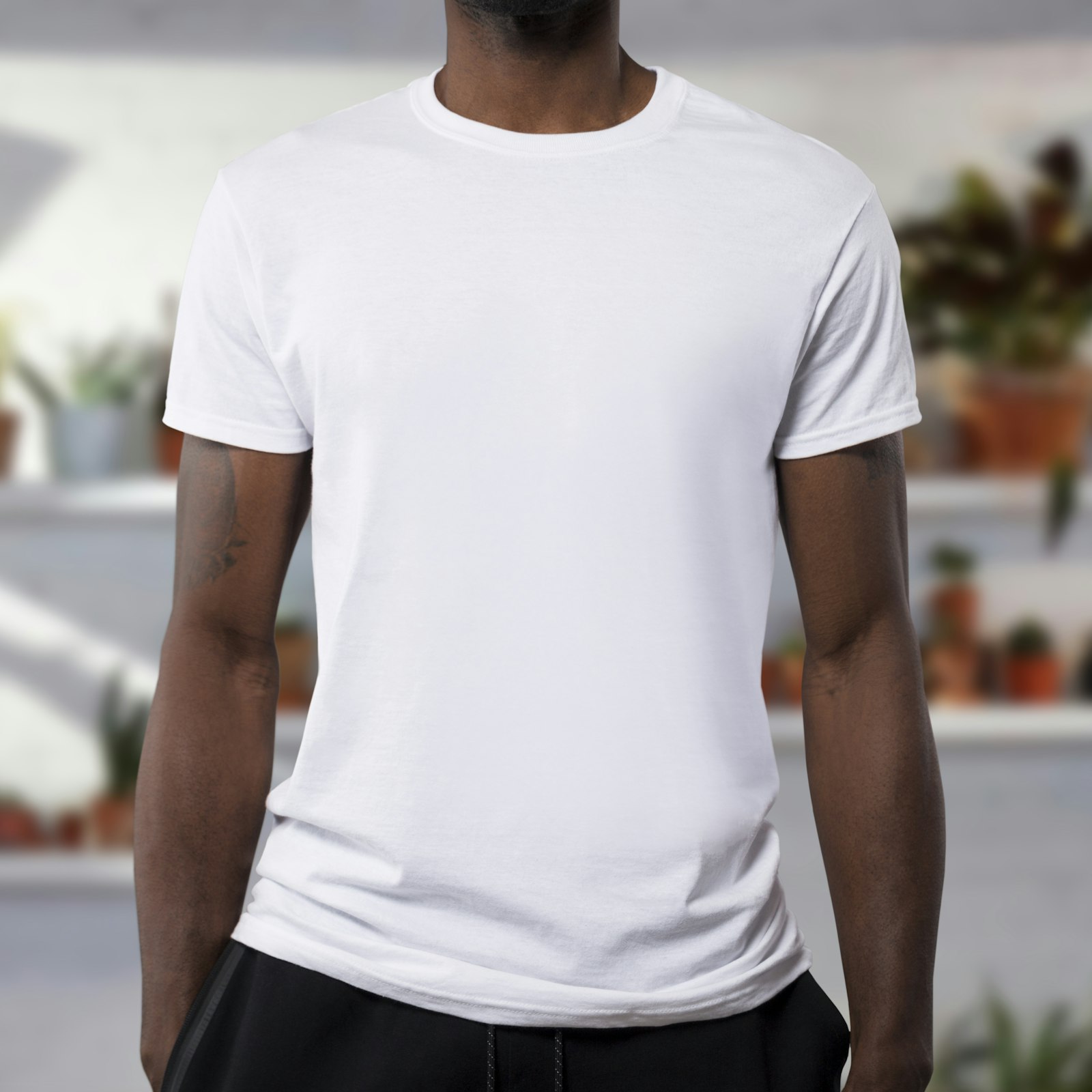 Folded heavyweight cotton t-shirts